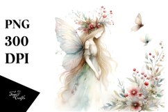 Washed Watercolor Whimsicall Fairy PNG Product Image 1