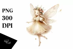 Washed Watercolor Whimsicall Fairy PNG Product Image 3
