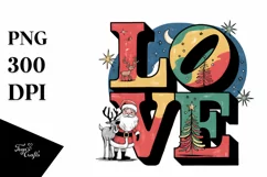 Retro Love Clipart PNG Product Image 1