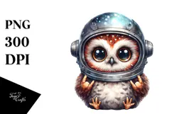 Energetic Baby Owl PNG Product Image 1