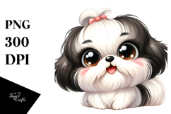 Cute Cartoon Shih Tzu PNG Product Image 1