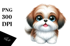Cute Cartoon Shih Tzu PNG Product Image 1