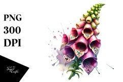 Glass Foxglove with Metallic Insertions | Watercolor Splash Product Image 3