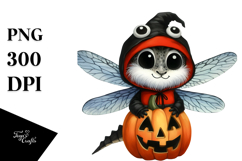 Funny Dragonfly Macaw Halloween Clipart Product Image 1