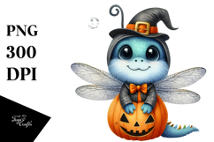 Funny Dragonfly Macaw Halloween Clipart Product Image 1