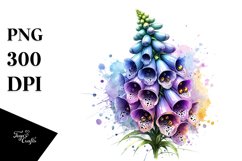 Glass Foxglove with Metallic Insertions | Watercolor Splash Product Image 3