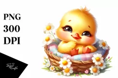 Colorful Baby Duck Cuddling | Sublimation | Clipart Product Image 3
