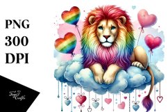 Colorful Lion on Cloud, Transparent PNG Product Image 1