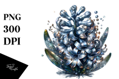 Detailed Hyacinth Watercolor Clipart Product Image 1