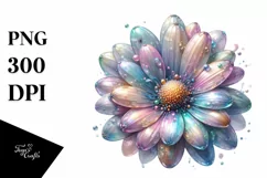Detailed Pastel Shiny Daisy in Transparent PNG Product Image 1
