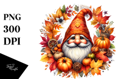 Vibrant Autumn Gnome, High-Res PNG Product Image 1