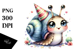 Cute Baby Snail PNG Product Image 1
