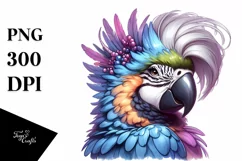 Funny Cute Parrot Portrait | Sublimation Clipart Product Image 3