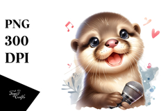 Cute Baby Otter PNG Product Image 1