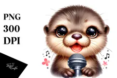 Cute Baby Otter PNG Product Image 1