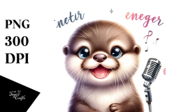 Cute Baby Otter PNG Product Image 1