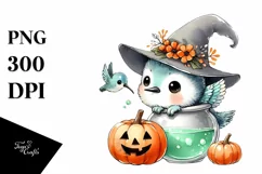 Cute Baby Hummingbird with Witch Potion PNG Product Image 1