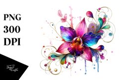 Colorful Orchid Glass White Floral Product Image 1