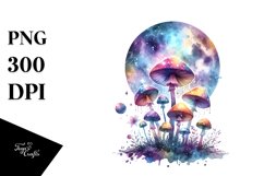 Colorful Magical Mushroom Sticker Clipart Product Image 1