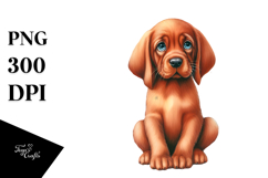 Vibrant Vizsla with Christmas Decorations, PNG Product Image 1