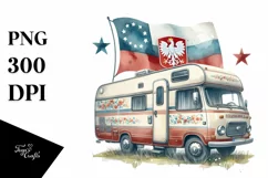 Colorful Vintage RV Stars Clipart Product Image 3