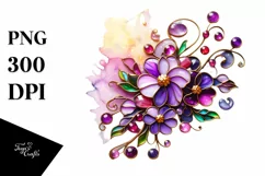 Watercolor Luxury Flower Splash Clipart Product Image 1