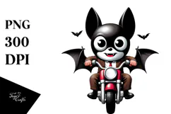 Funny Digital Painting with Bat, PNG Product Image 1