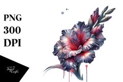 Glass Gladiolus with Metallic Insertions | Watercolor Splash Product Image 1