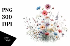 Wild Flower Watercolor Art | Clipart Product Image 1