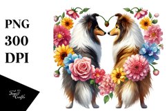 Collie with Heart PNG Product Image 1
