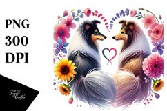 Collie with Heart PNG Product Image 1