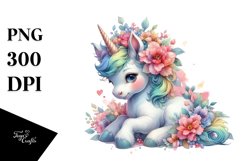 Colorful Baby Unicorn Playing Hide and Seek PNG Product Image 3