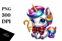 Baby Unicorn with Clue, Colorful PNG Product Image 3