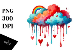 Digital Painting with Colorful Cloud PNG Product Image 1