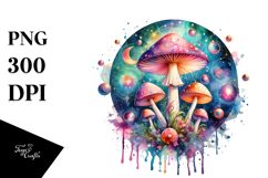 Vibrant Magical Mushroom PNG Product Image 1