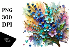 Watercolor Luxury Flower Splash Clipart Product Image 3