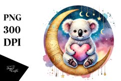 Baby Koala Heart, PNG Product Image 1