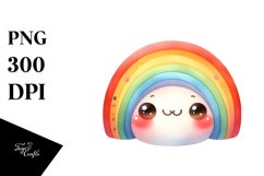 Whimsical Rainbow Clouds PNG Product Image 1