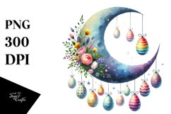 colorful Simple Moon PNG Product Image 1
