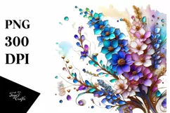 Watercolor Luxury Flower Splash Clipart Product Image 1