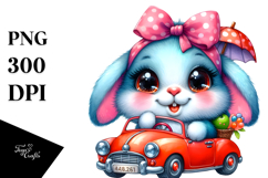 Goofy Cute Baby Bunny PNG Product Image 1