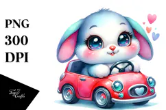 Goofy Cute Baby Bunny PNG Product Image 1