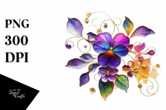 Watercolor Luxury Flower Love Splash Clipart Product Image 1