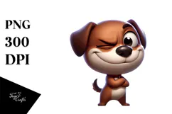 Silly Puppy with Silly Smirk, Transparent PNG Product Image 1