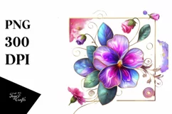Watercolor Luxury Flower Love Splash Clipart Product Image 3