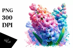 Glossy Hyacinth Flower PNG Product Image 1