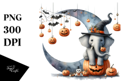 Halloween Elephant with Hanging Jack-o&#039;-lanterns, High-Res Product Image 1