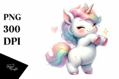 Cute Baby Unicorn Dancing | Sublimation | Clipart Product Image 3