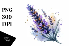 Sublimation Clipart Flower - A shiny lavender Product Image 1