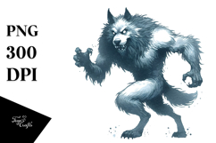 Funny Werewolf, Digital Art PNG Product Image 1